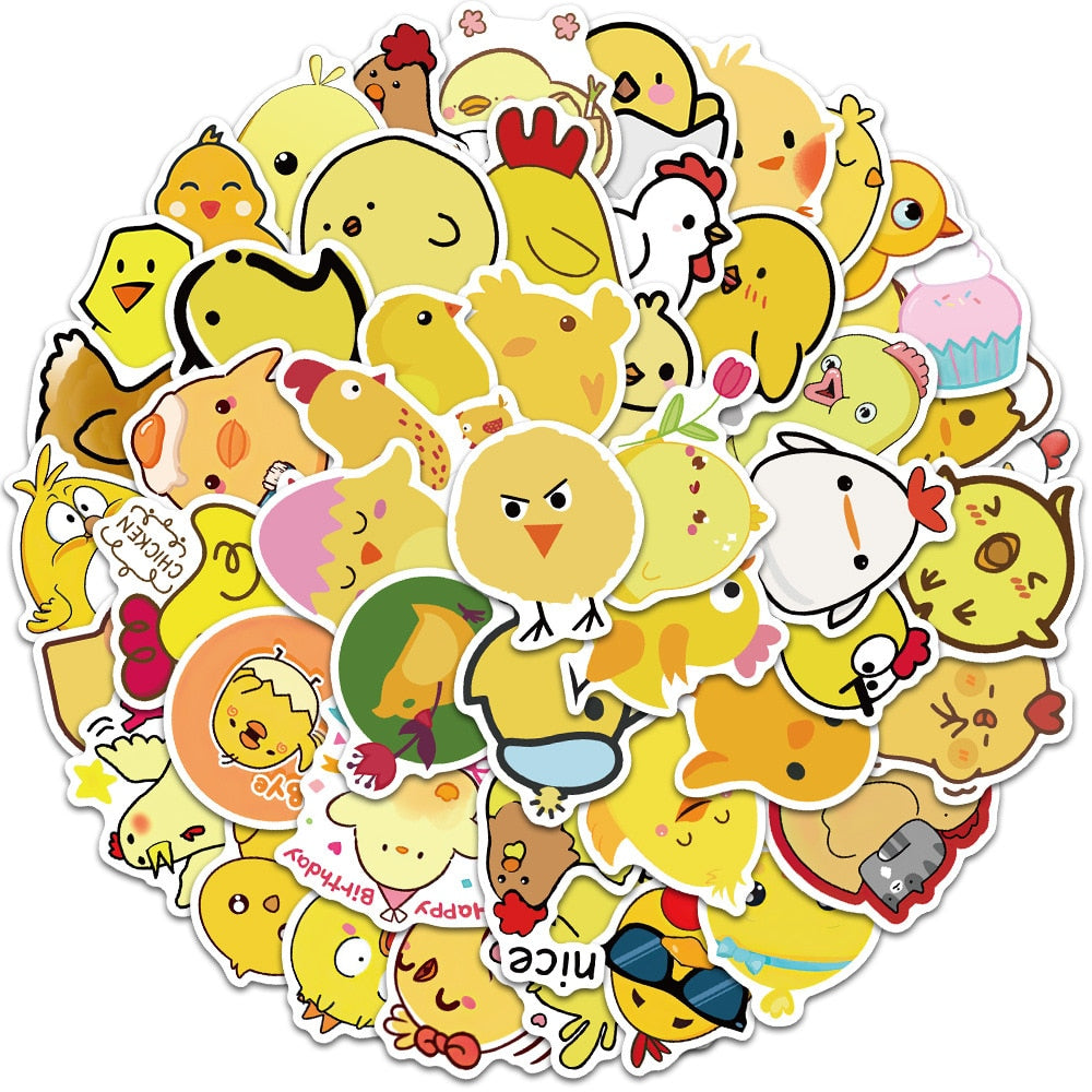 Love Little Yellow Chicken Funny Stickers