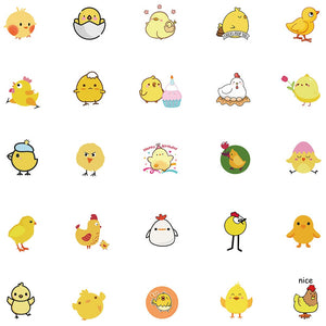 Love Little Yellow Chicken Funny Stickers