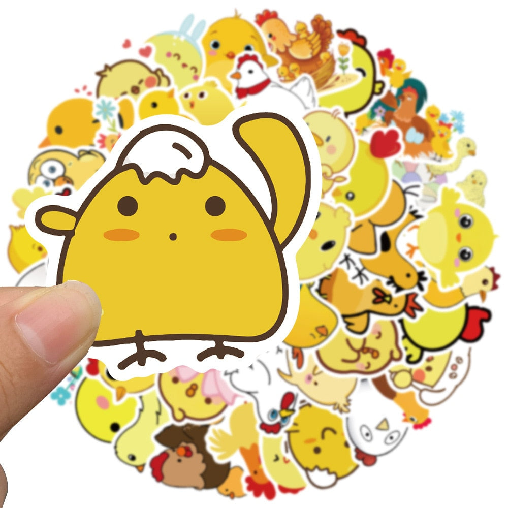 Love Little Yellow Chicken Funny Stickers