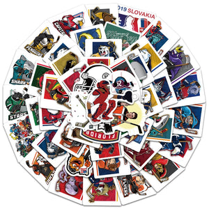 Retro Mascot Ice Hockey Stickers