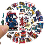 Retro Mascot Ice Hockey Stickers