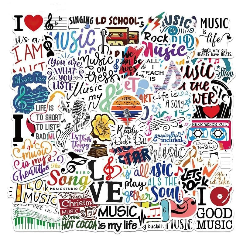 I Love Music Inspirational Stickers