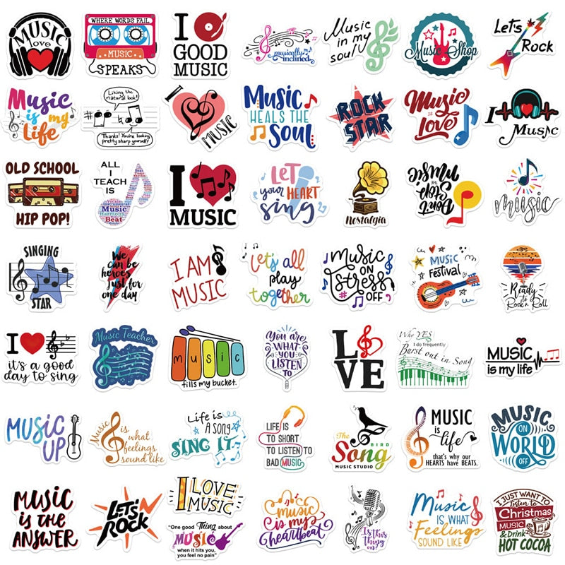 I Love Music Inspirational Stickers