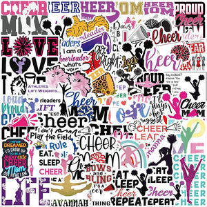 Cheerleaders Girl Dance Slogan Stickers