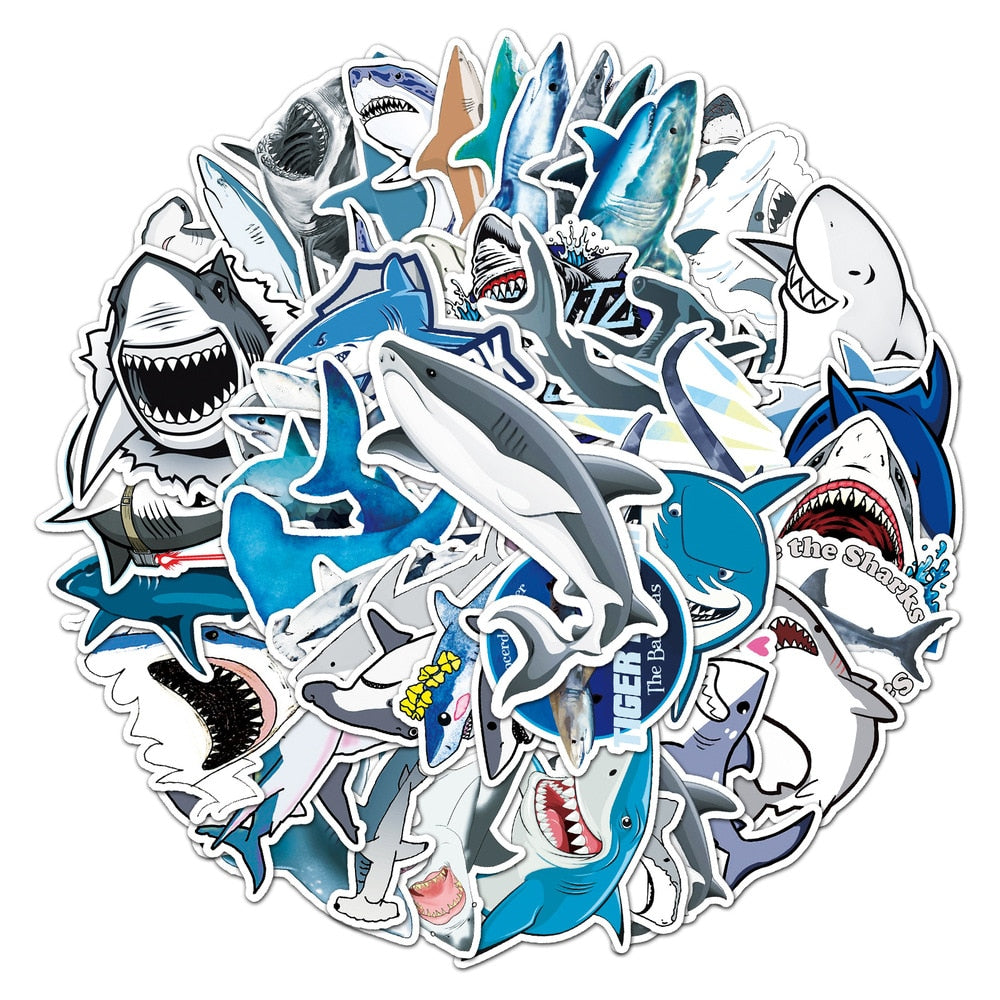 Shark Attack Stickers