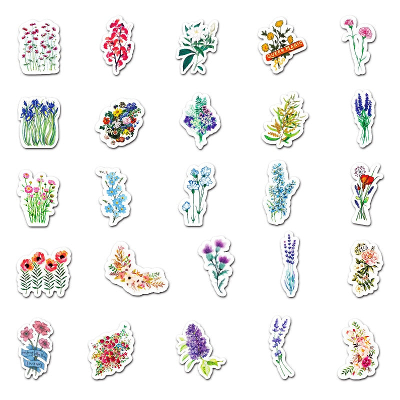 Pretty Ins Style Flowers Stickers