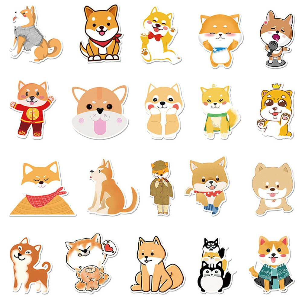 Shiba Inu Akita Dog Lovely Stickers