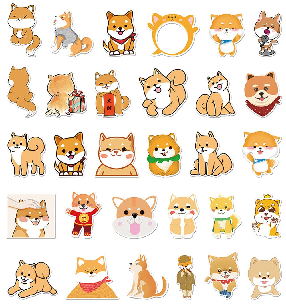 Shiba Inu Akita Dog Lovely Stickers