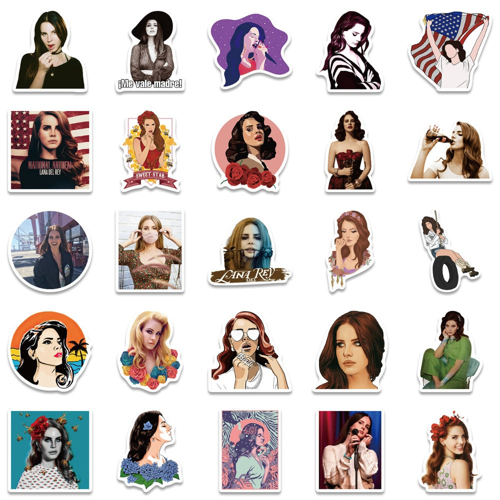 Singer Lana Del Rey Stickers