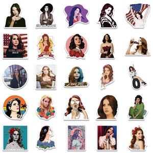 Singer Lana Del Rey Stickers