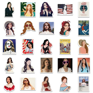 Singer Lana Del Rey Stickers