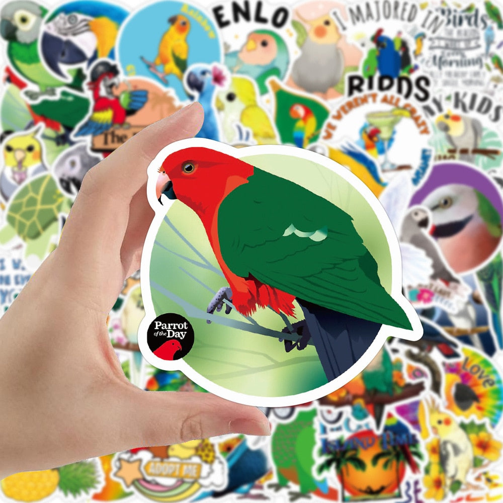 Chubby Bird Parrot Stickers