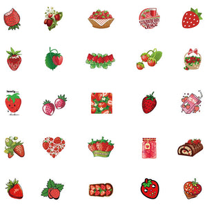 Yummy Strawberry Decorative Stickers