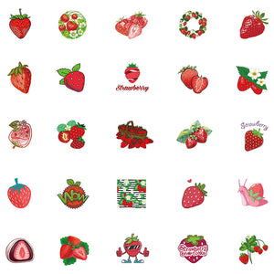 Yummy Strawberry Decorative Stickers