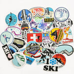 Winter Skiing Snow Mountain Stickers