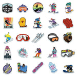 Skiing Sport Set Outdoor Winter Stickers