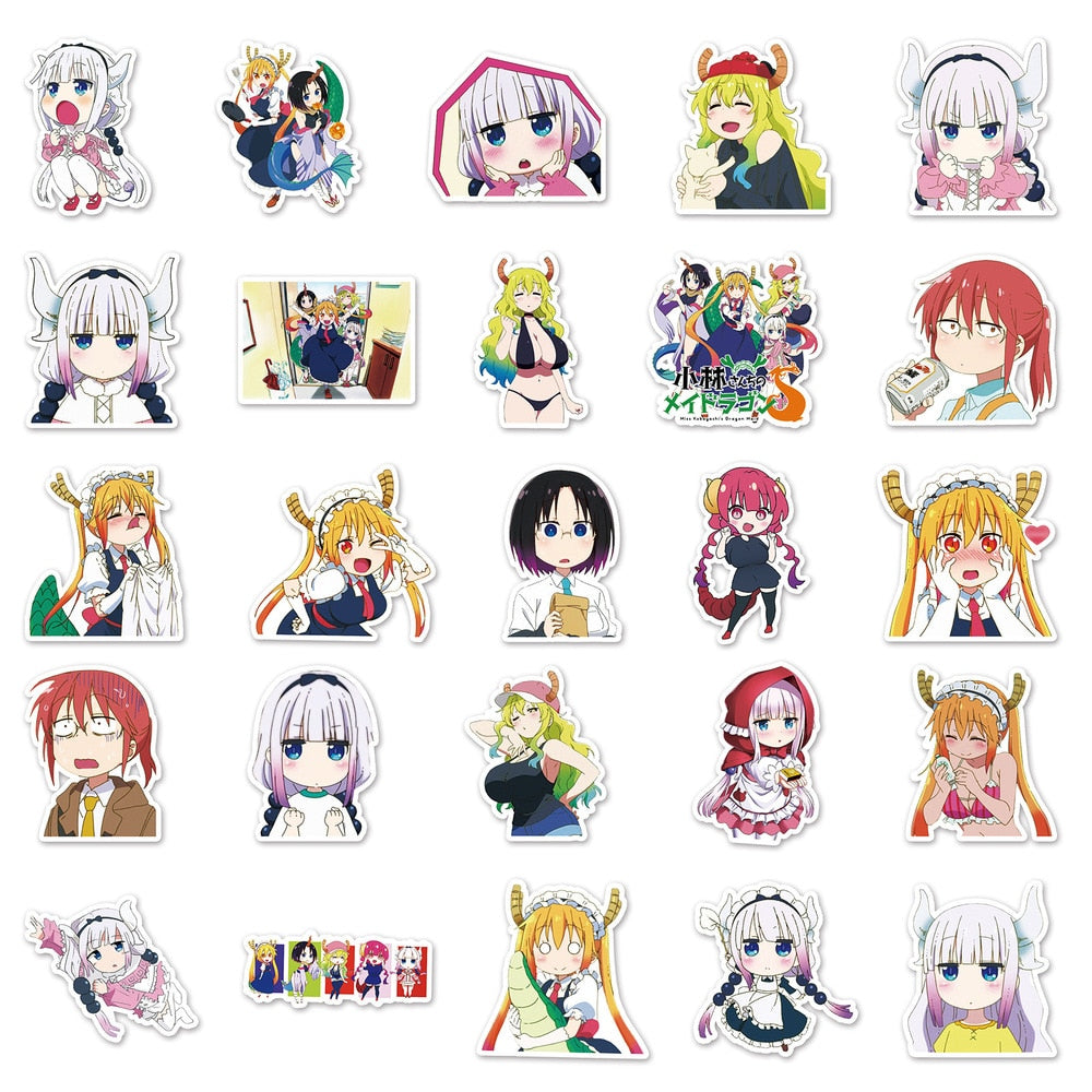 Miss Kobayashi's Dragon Maid Anime Stickers