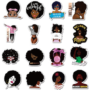 Inspirational Melanin Poppin Black Girl Stickers