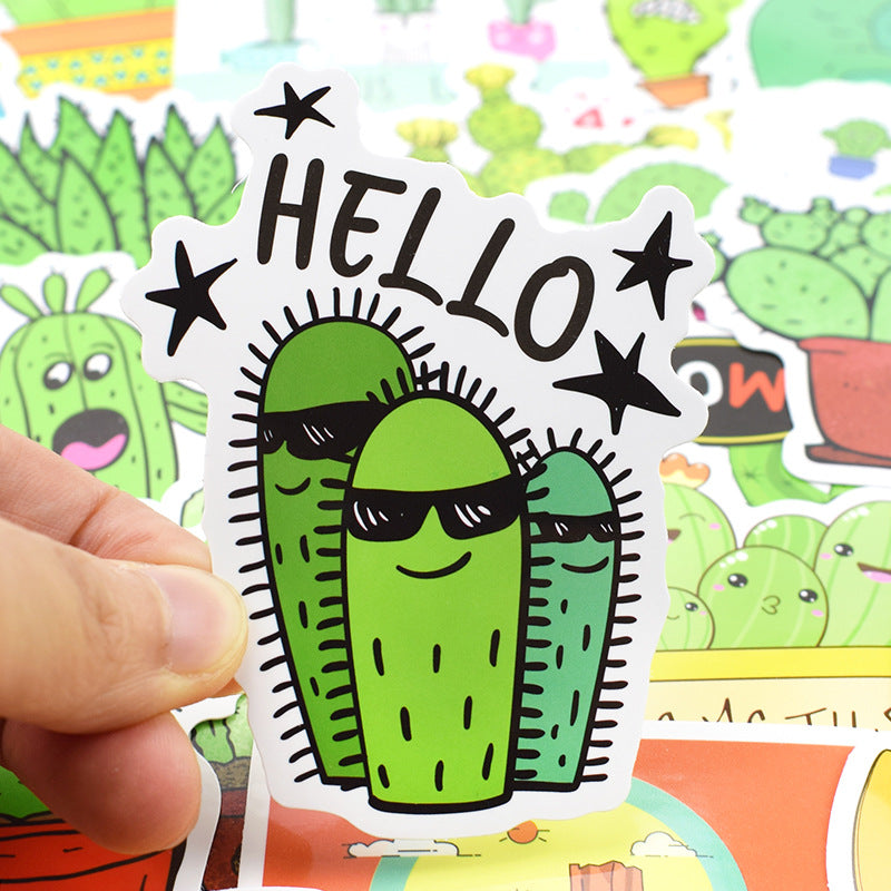 Succulent Cactus Green Plant Stickers