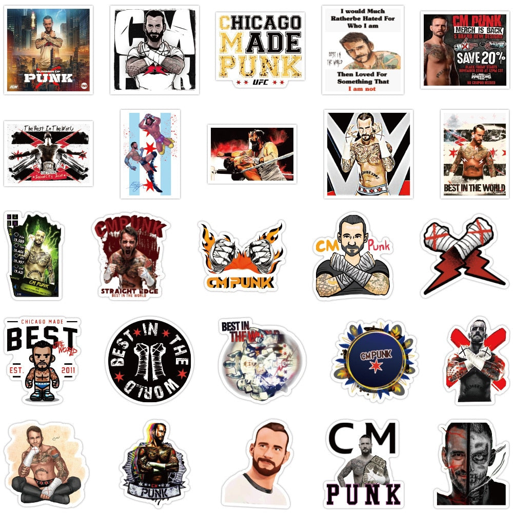 Wrestling CM Punk Stickers