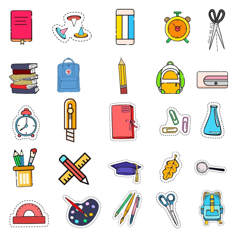 Student Stationery Notebook School Bag Stickers