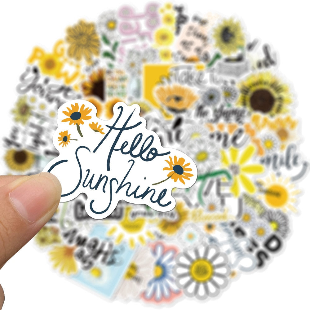 Summer Plant Beautiful Sunflower Stickers