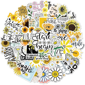 Summer Plant Beautiful Sunflower Stickers