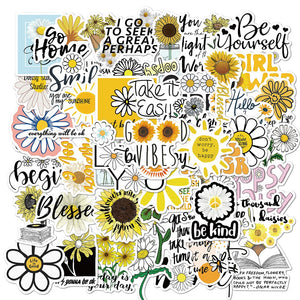 Summer Plant Beautiful Sunflower Stickers