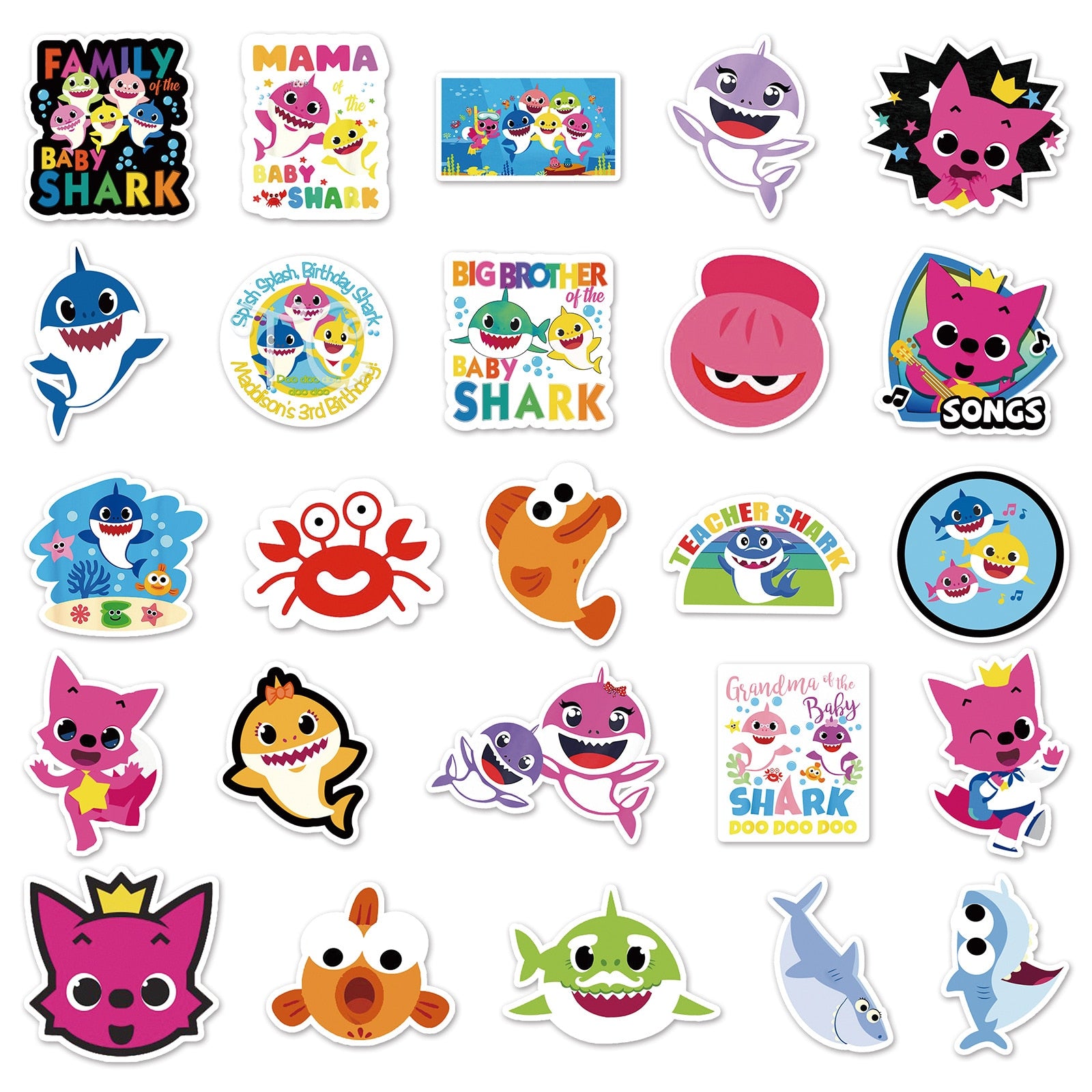 Baby Shark Doo Doo Stickers