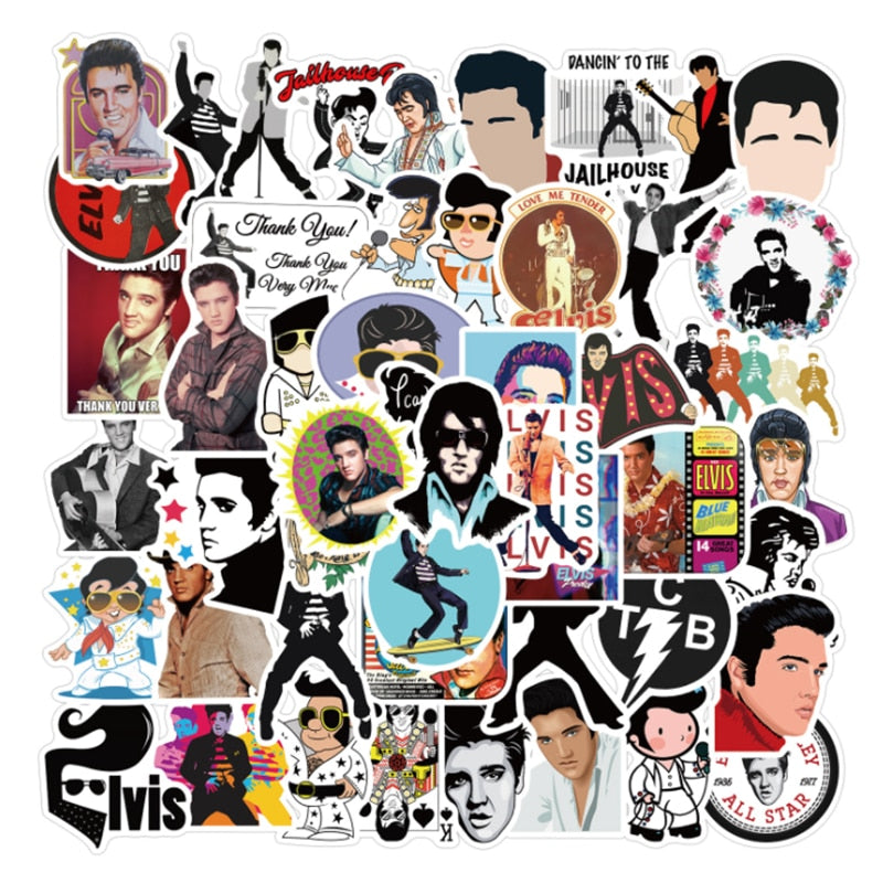 Rock Singer Elvis Presley Stickers