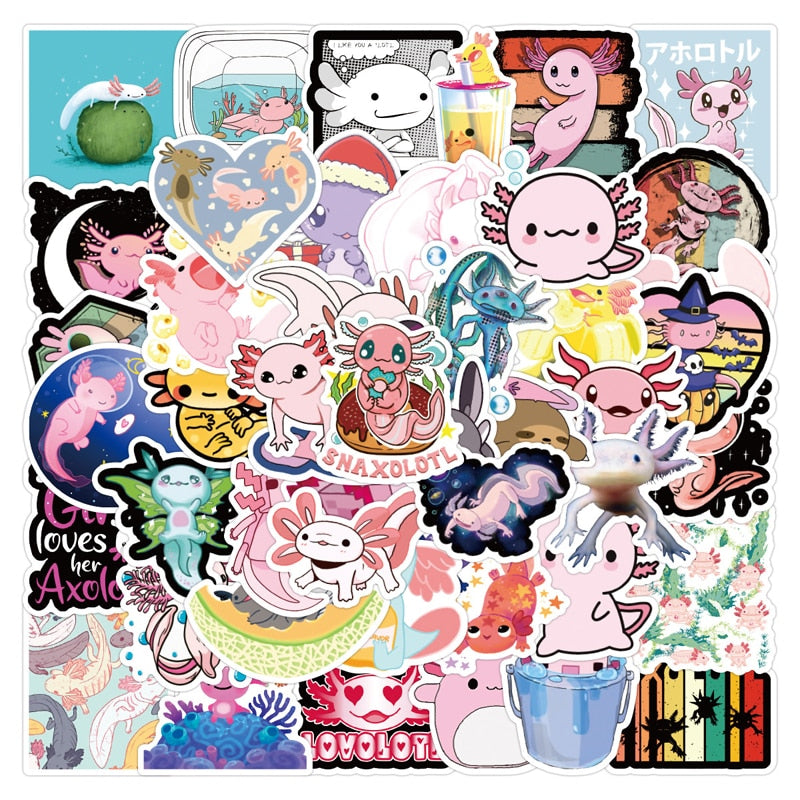 Cute Axolotl Animal Stickers