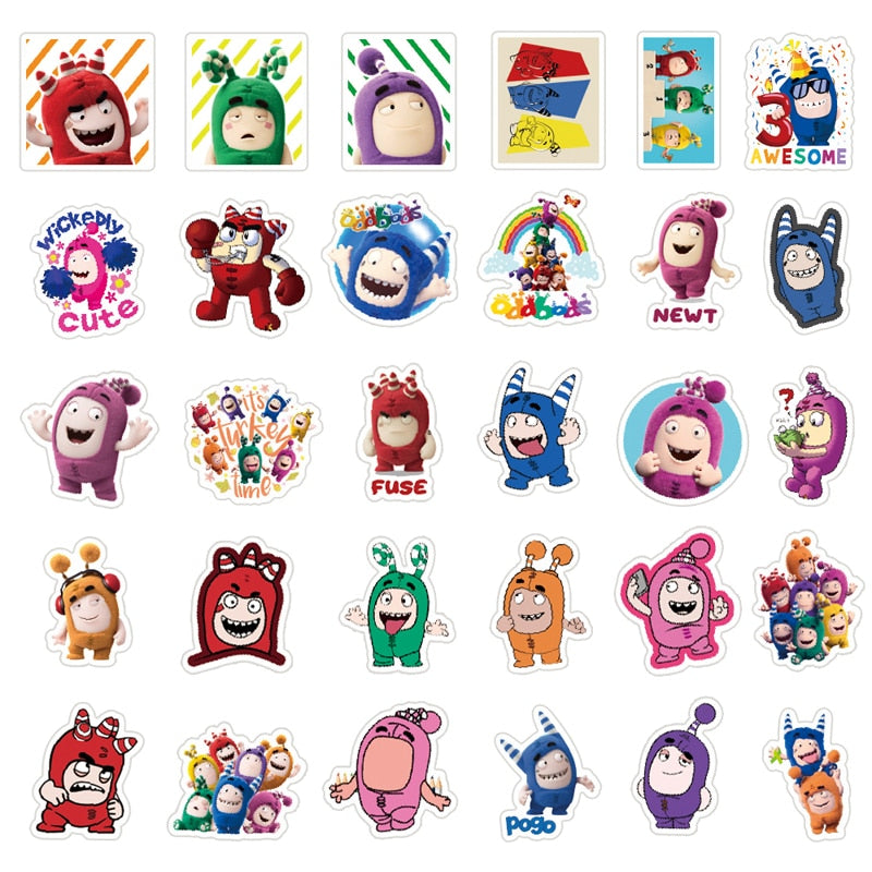 Cute Cartoon Oddbods Stickers