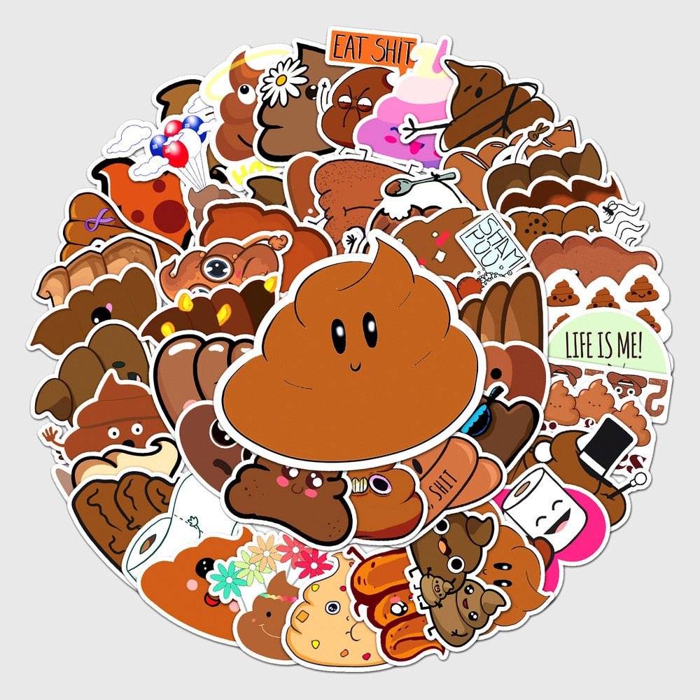 Funny Poop Emoticons Reward Stickers