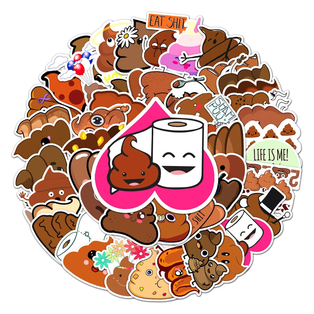 Funny Poop Emoticons Reward Stickers