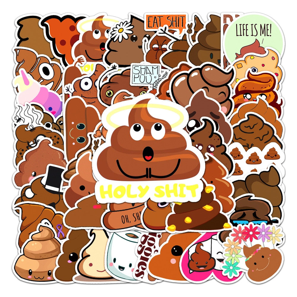 Funny Poop Emoticons Reward Stickers