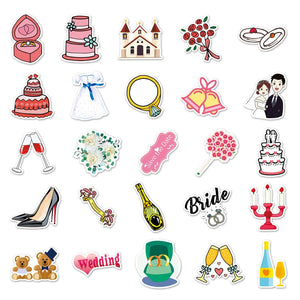 Wedding theme decorative stickers