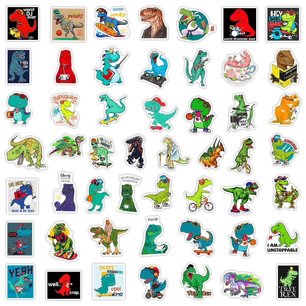 Cute Cartoon Dinosaur Stickers