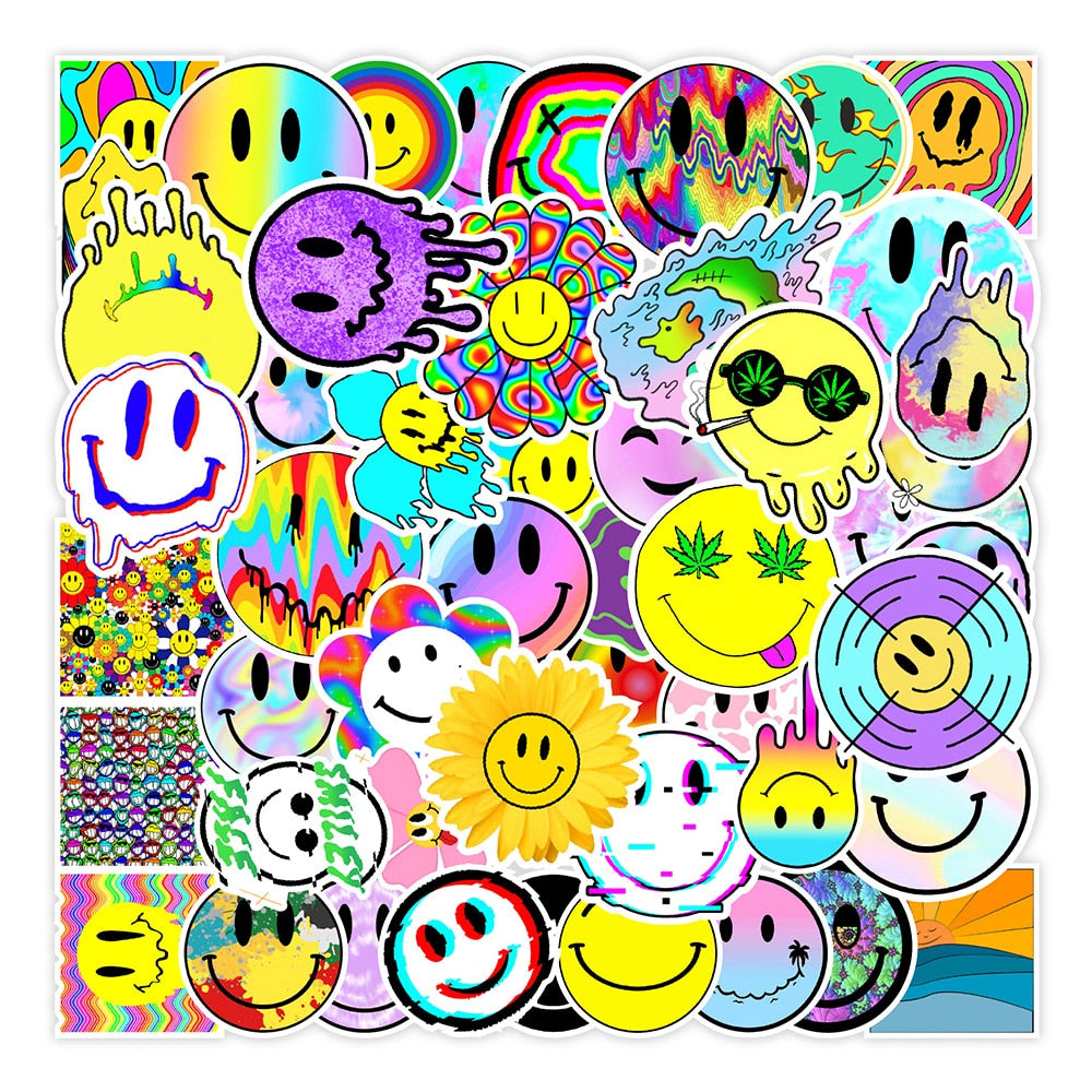 Cool Colorful Smiley Stickers