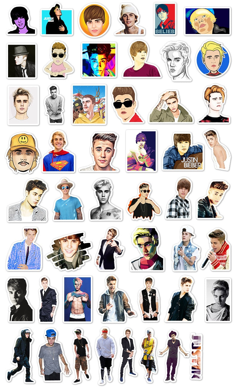 Pop Singer Justin Bieber Stickers