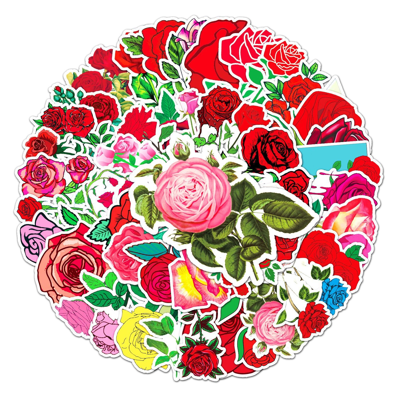 Rose Pretty Flowers Stickers