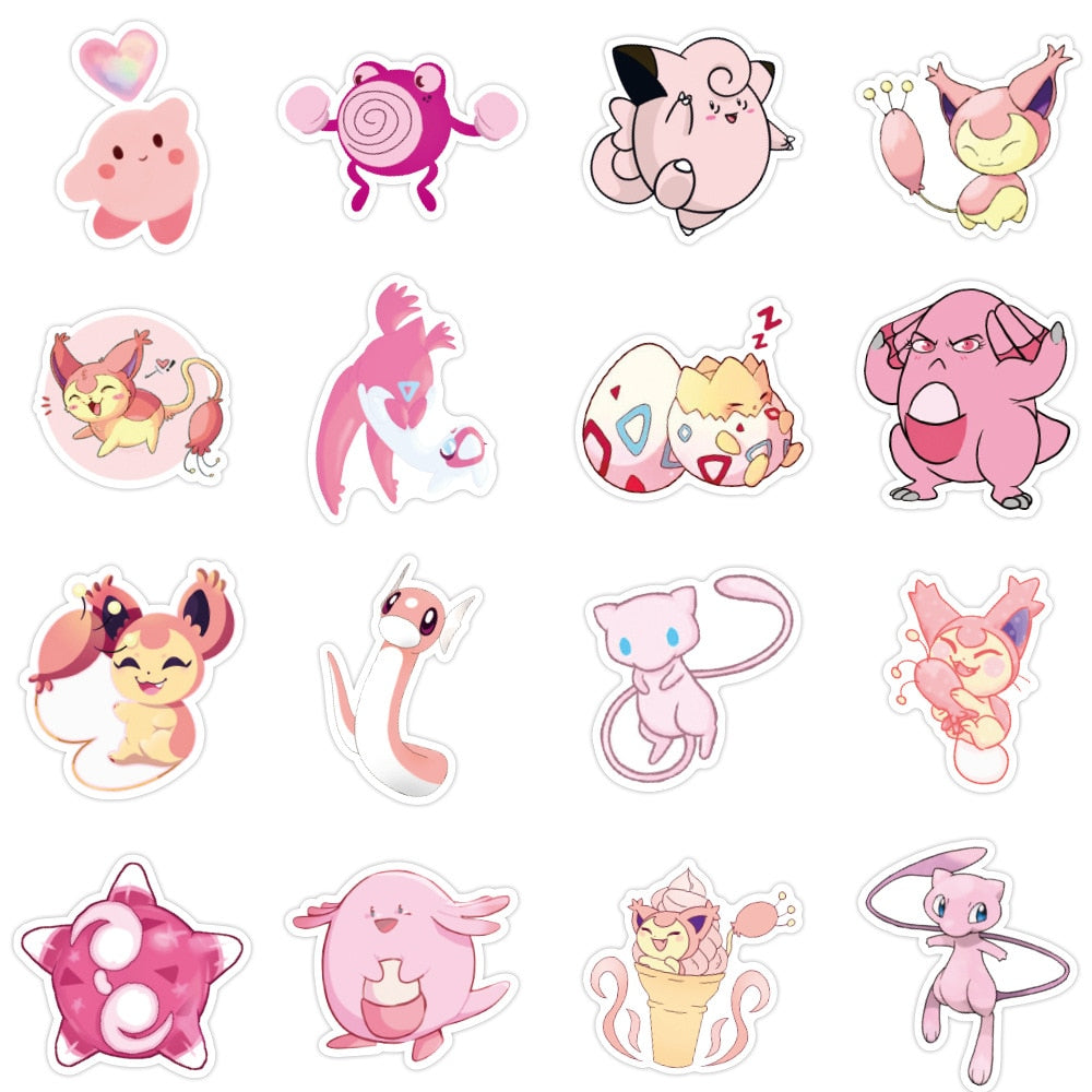 Pink Pokemon Cute Stickers