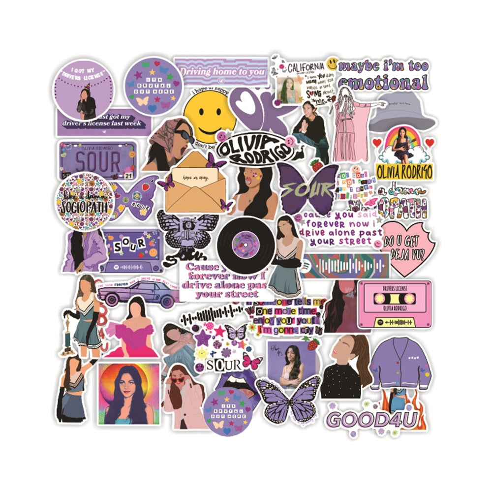 Olivia Rodrigo Sour Singer Stickers