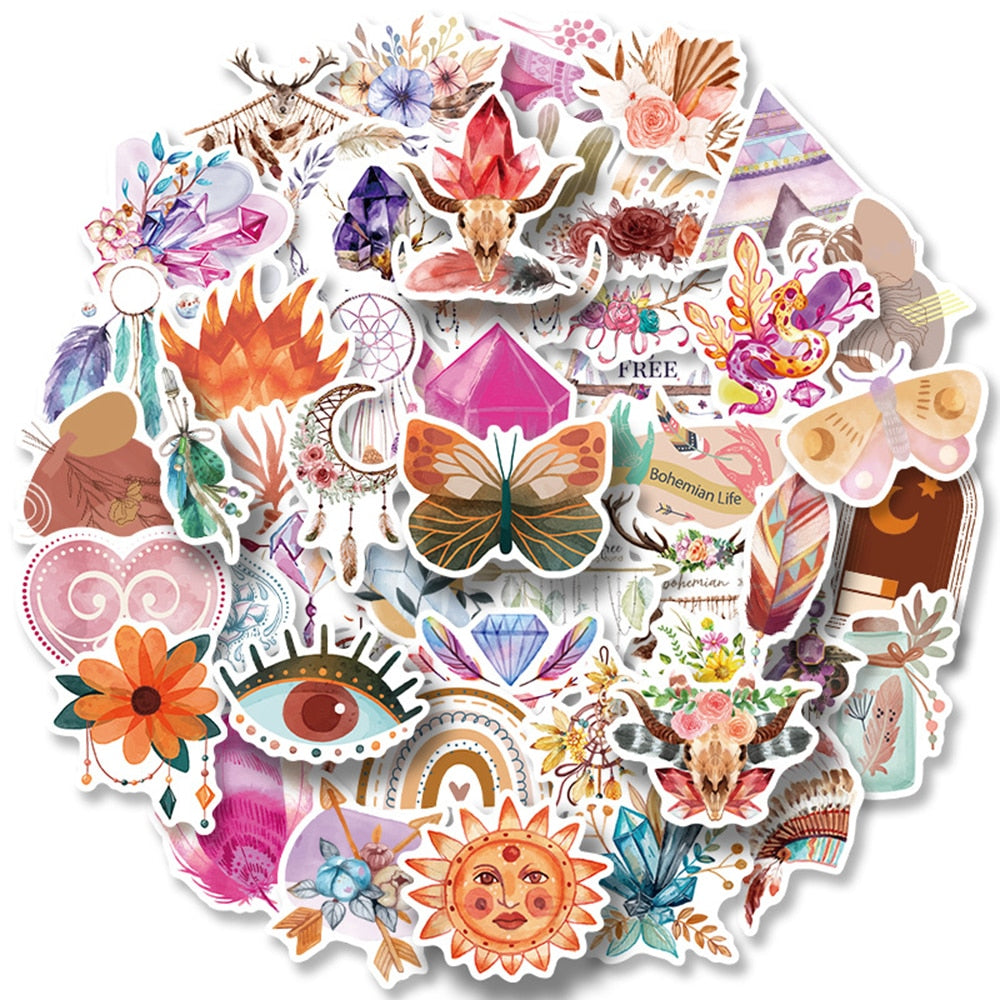 Bohemian Kawaii Stickers