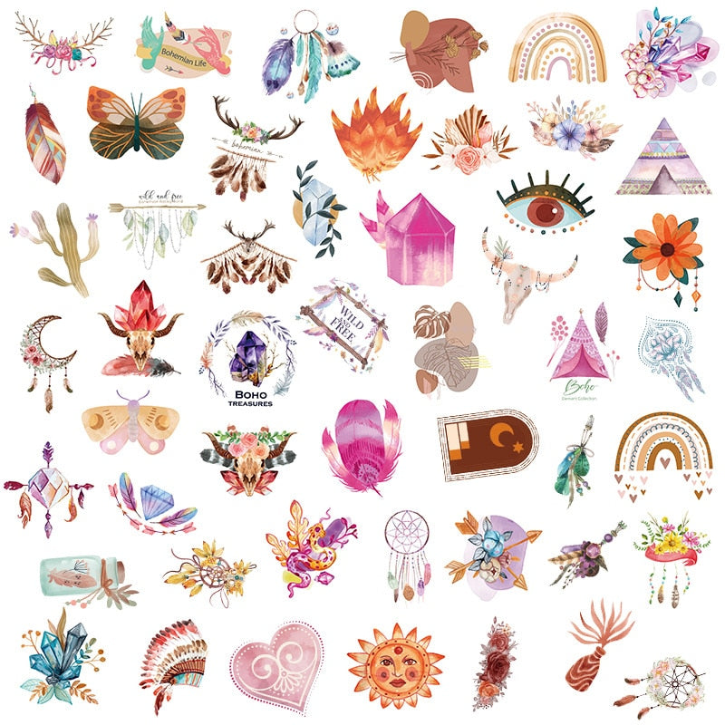 Bohemian Kawaii Stickers