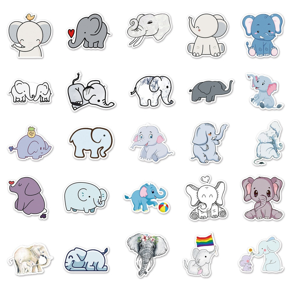 Elephant Cool Stickers