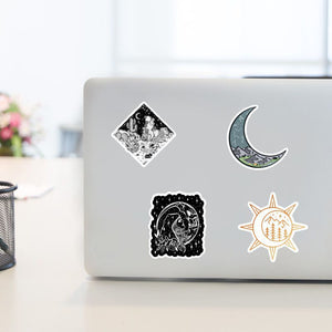 Moon Witch Cool Gothic Stickers