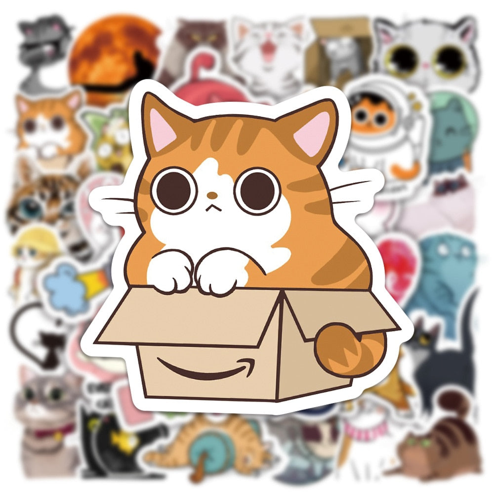 Cute Animal Cat Aesthetic Stickers