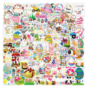 Cute Easter Day Egg Rabbit Stickers