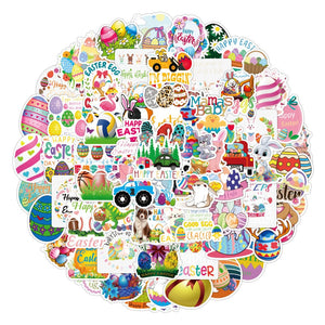 Cute Easter Day Egg Rabbit Stickers