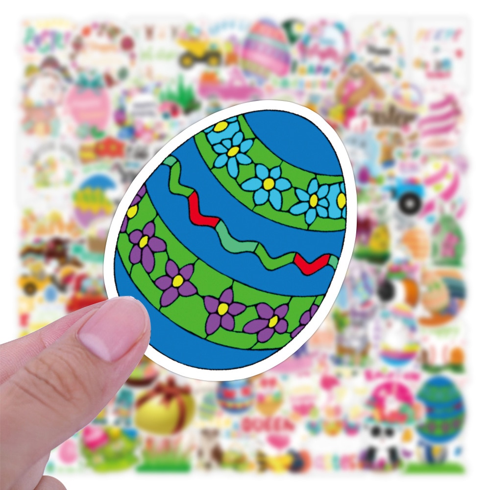 Cute Easter Day Egg Rabbit Stickers